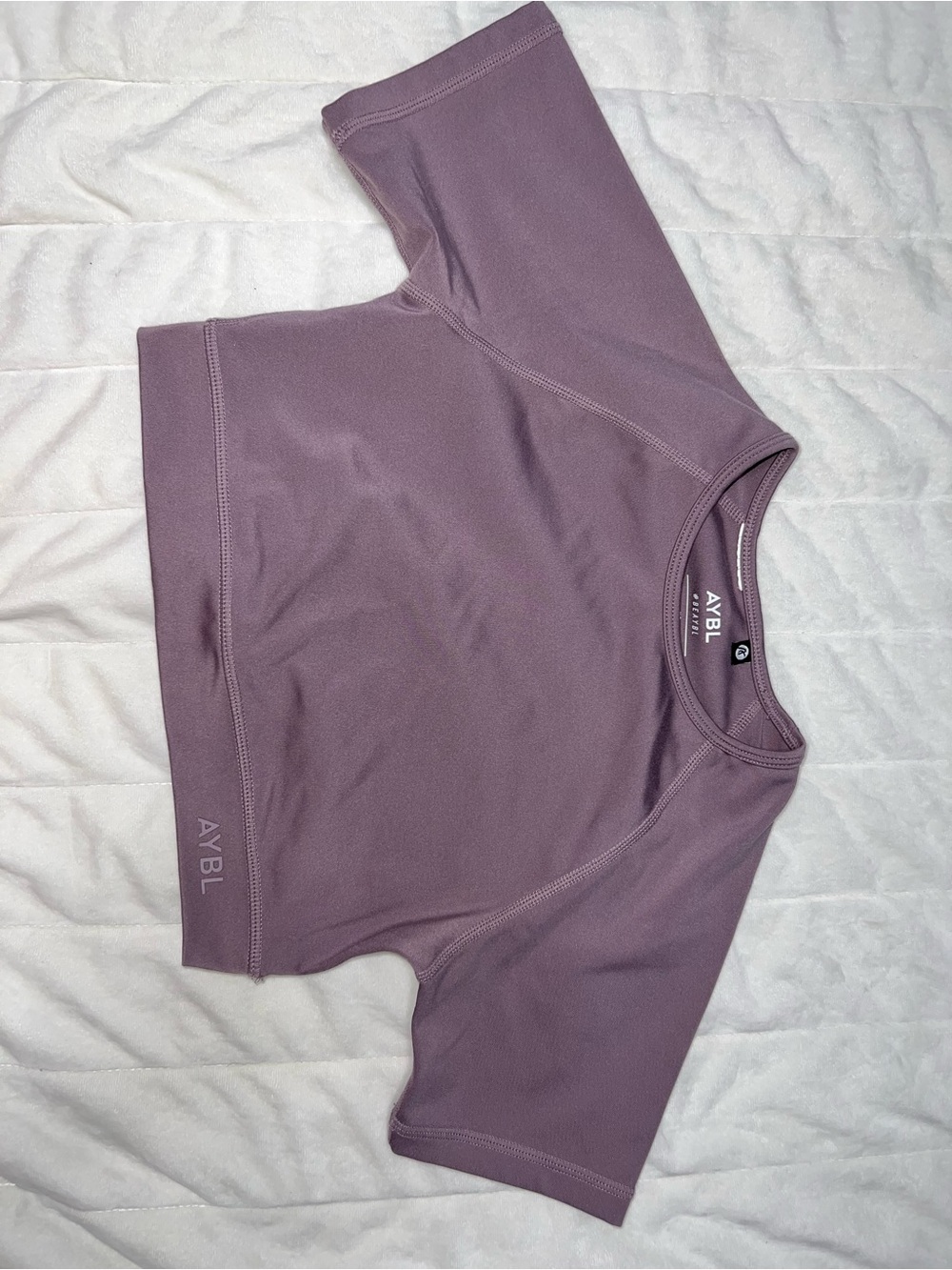 AYBL Mauve Cropped Short-Sleeve Athletic Top